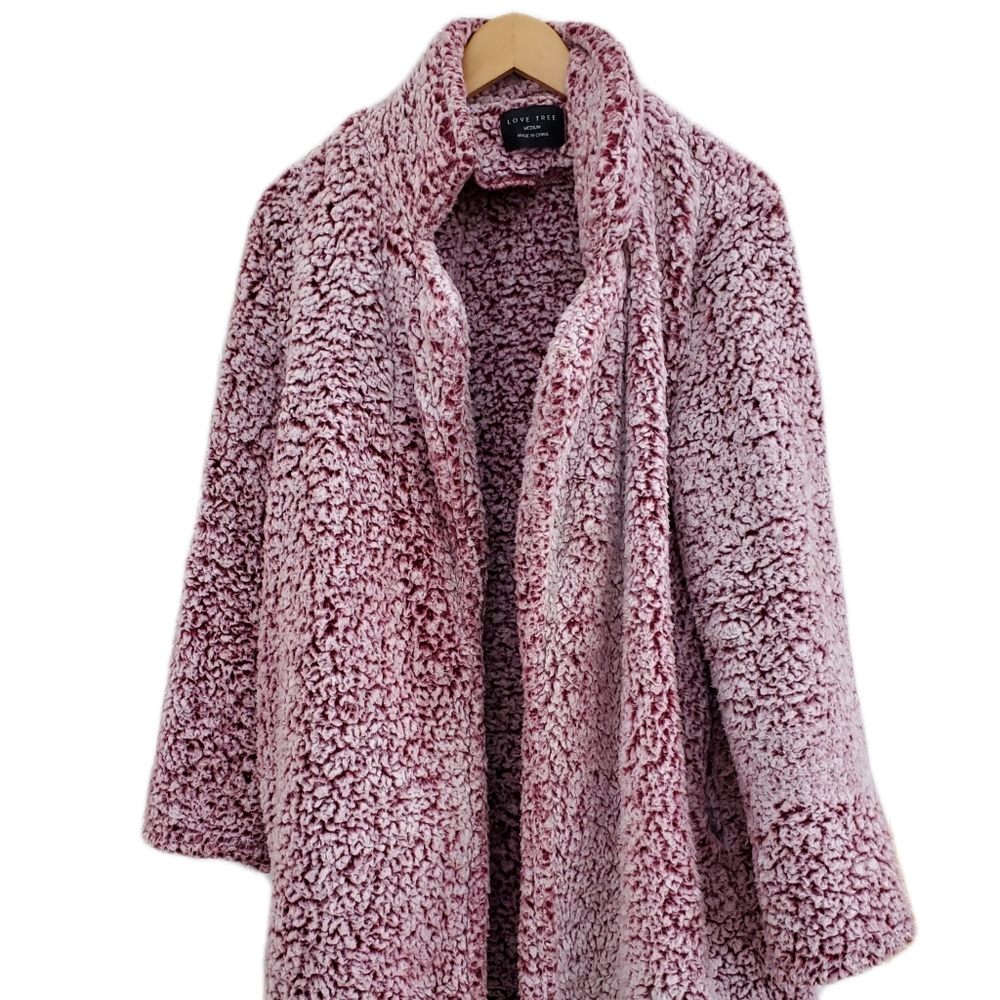 Pink fuzzy coat
